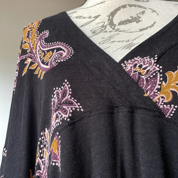 Free People Boho Paisley Printed Kimono Sleeve Top - S - Picture 6 of 12